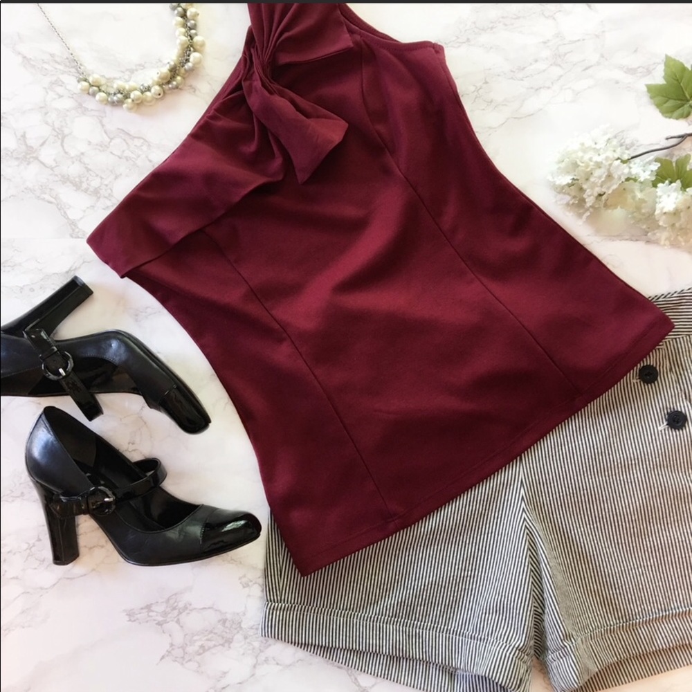 THE LIMITED One Shoulder Top with bow